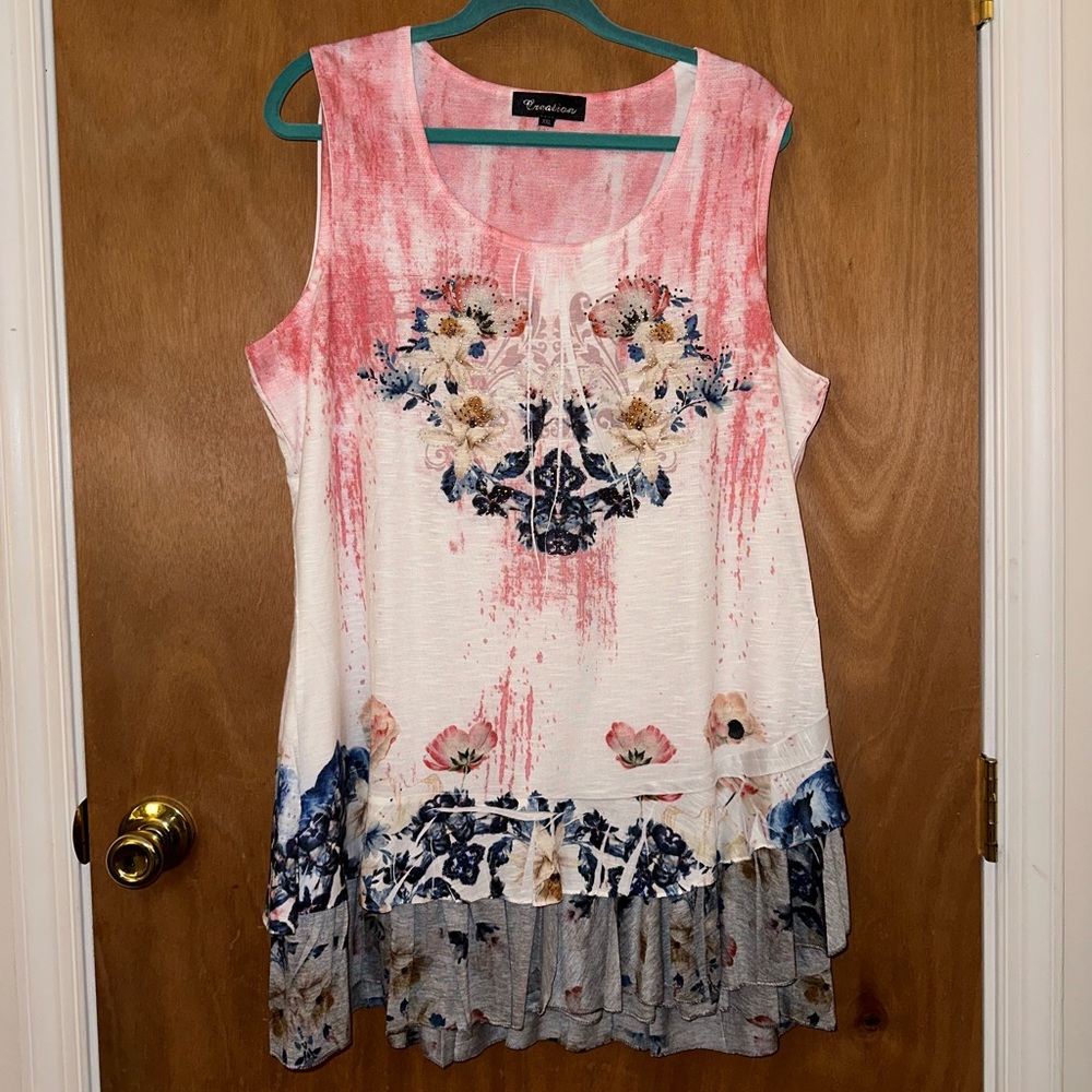 Sequined, Layered, Tank Top